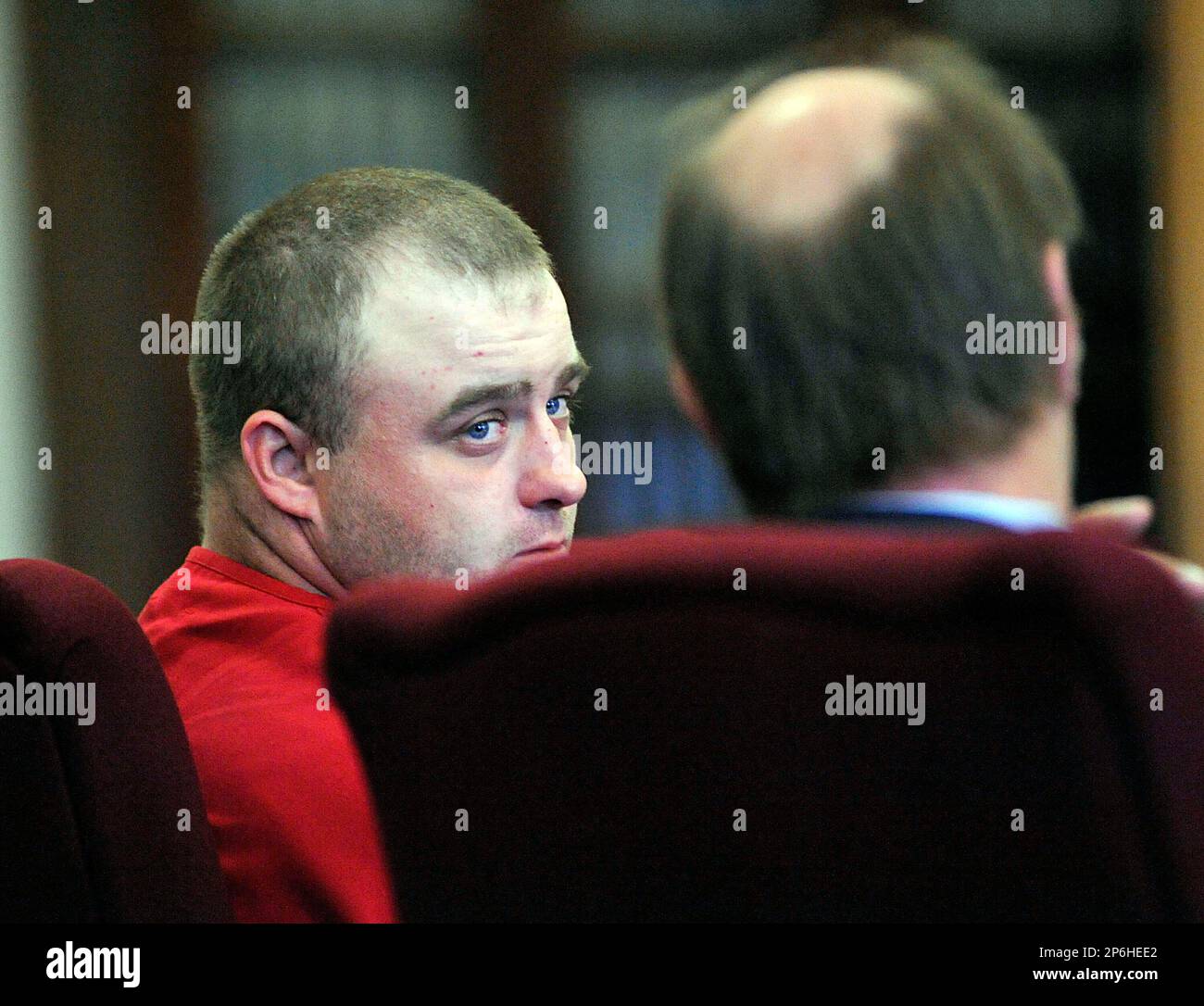 Allen Prue is seen in court Wednesday, March 28, 2012 in St. Johnsbury