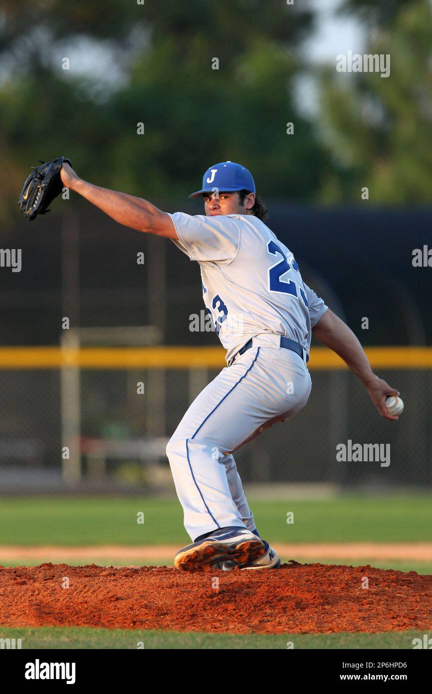 Tampa Jesuit Tigers pitcher Lance McCullers #23 delivers a pitch during a  league game against the Spoto Spartans at Spoto High School on March 23,  2012 in Riverview, Florida. McCullers, a projected