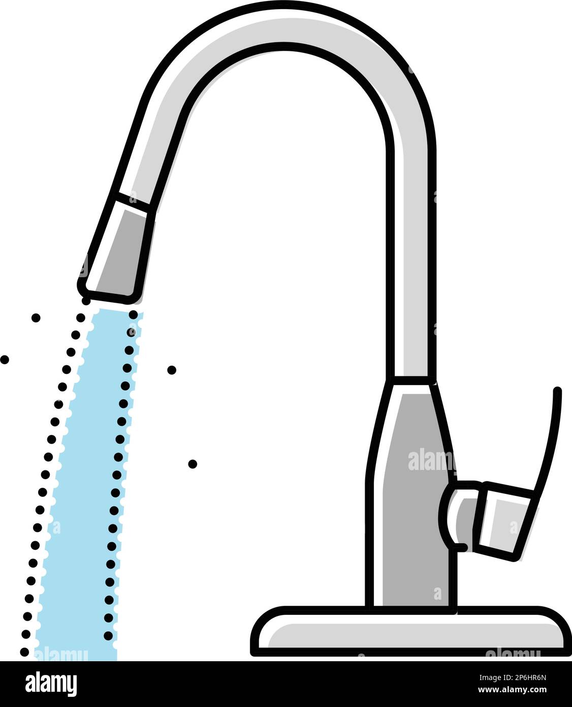 drop faucet water color icon vector illustration Stock Vector Image ...