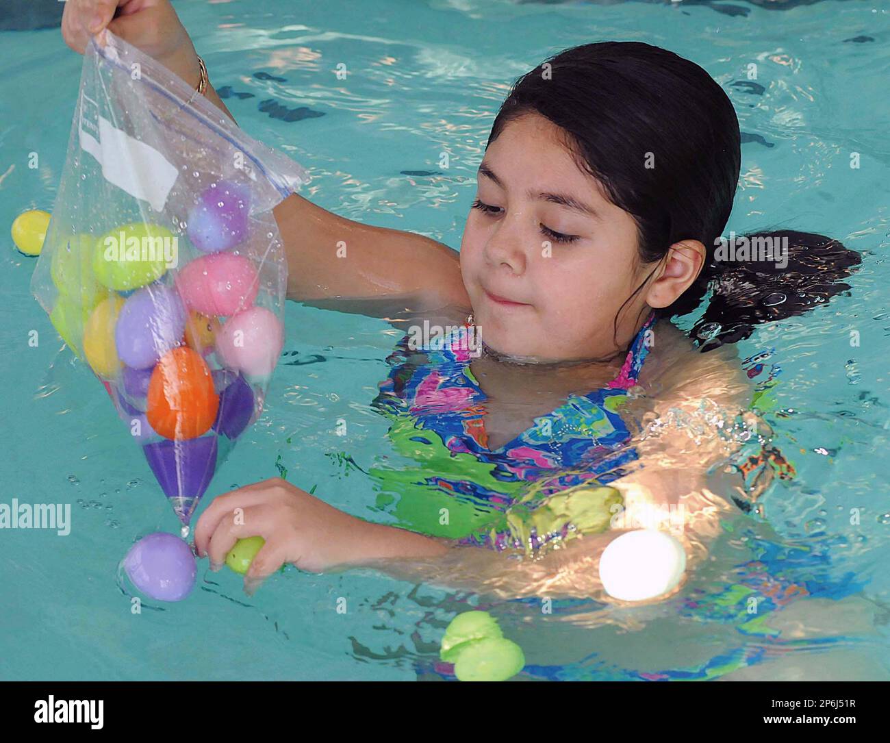 Aisha Madera, 8, of Mayfield, Ky. participates in the annual Underwater