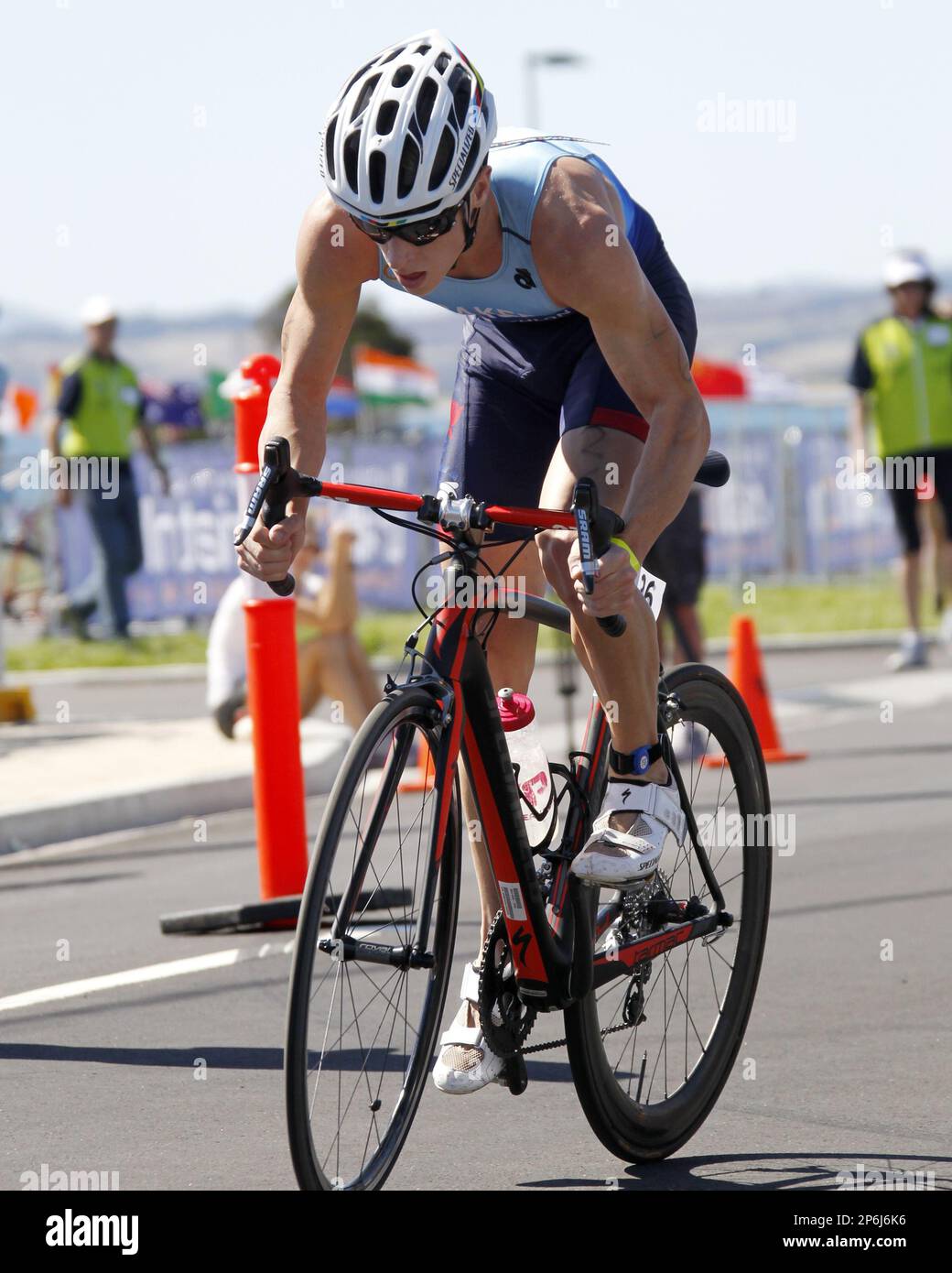 Matt Baker, of Australia, at the Devonport OTU Triathlon Oceania Junior
