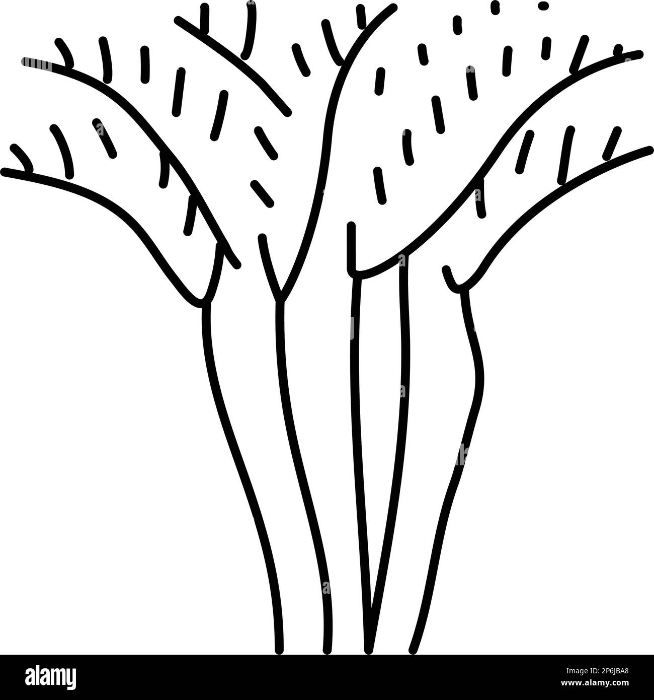 areca palm tree line icon vector illustration Stock Vector