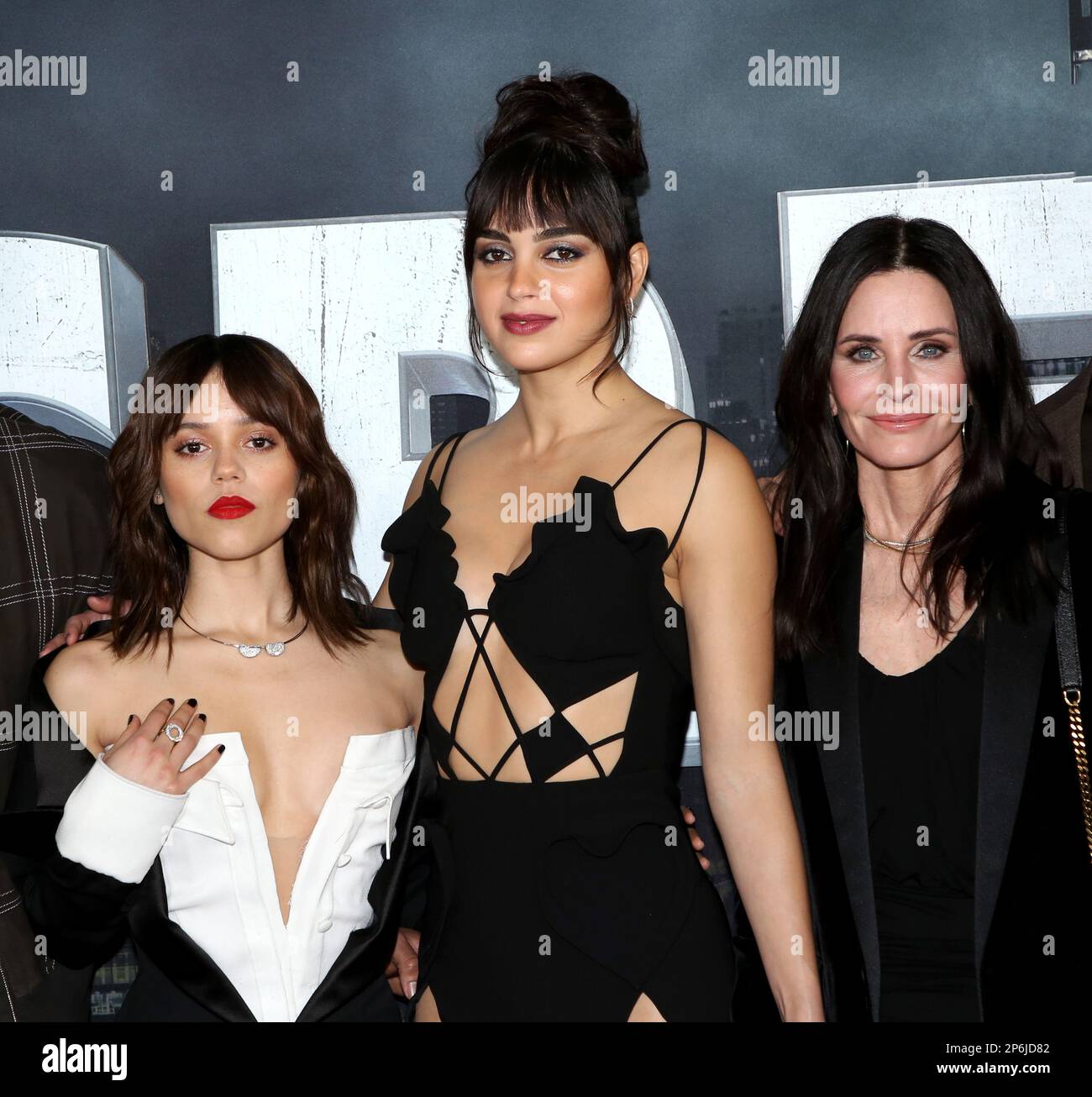 New York City, NY, March 6, 2023, Jenna Ortega, Melissa Barrera and ...