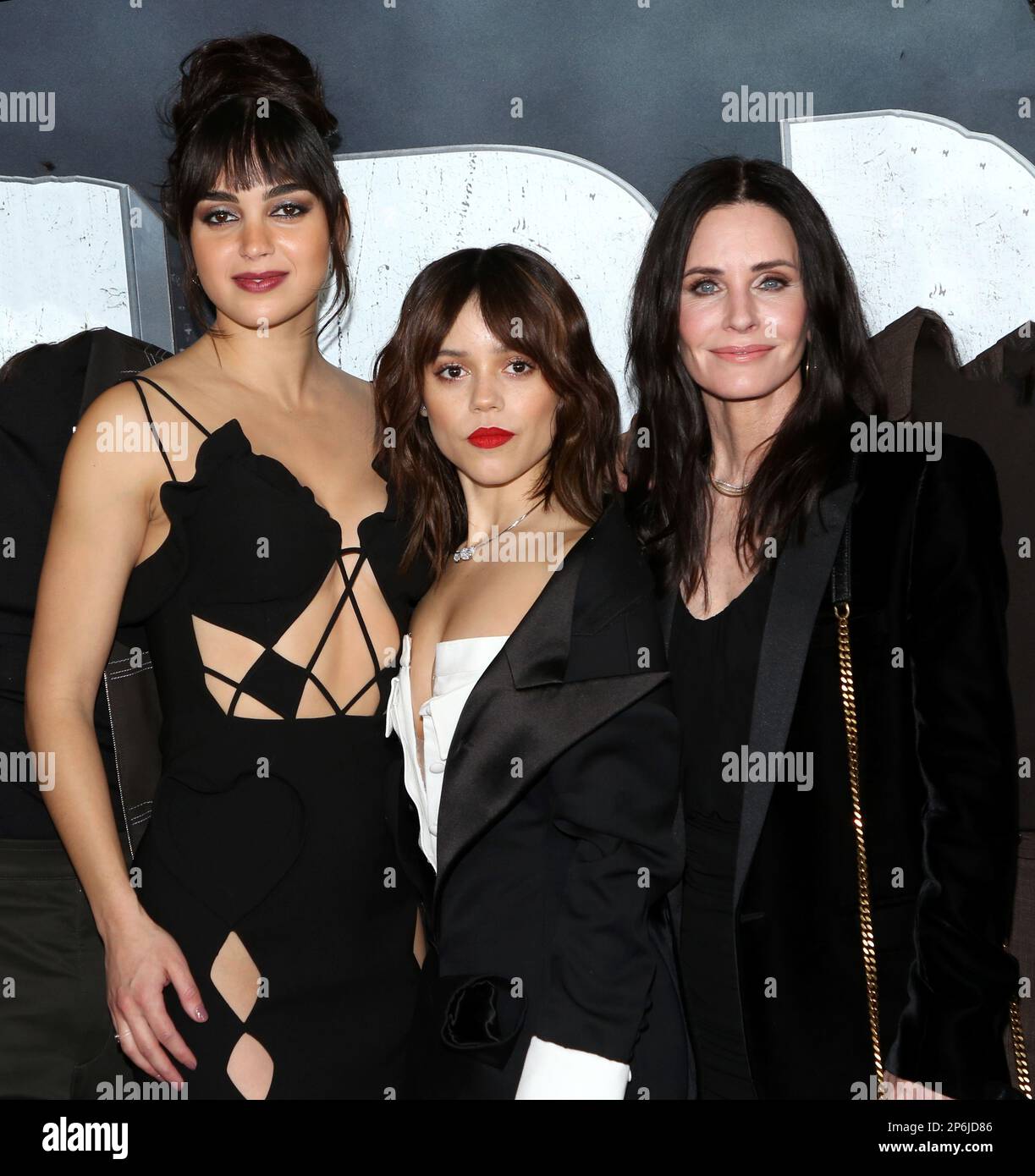New York City, NY, March 6, 2023, Jenna Ortega, Melissa Barrera and ...