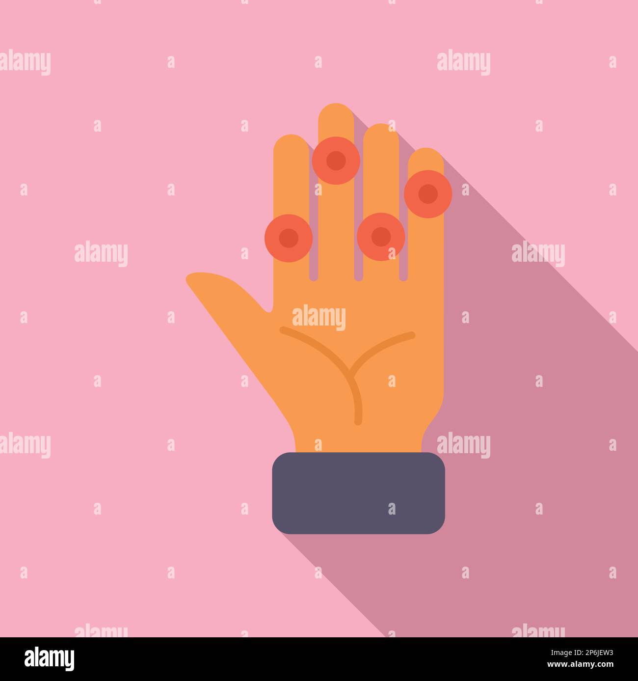Hand health icon flat vector. Medical disease. Medical joint Stock ...