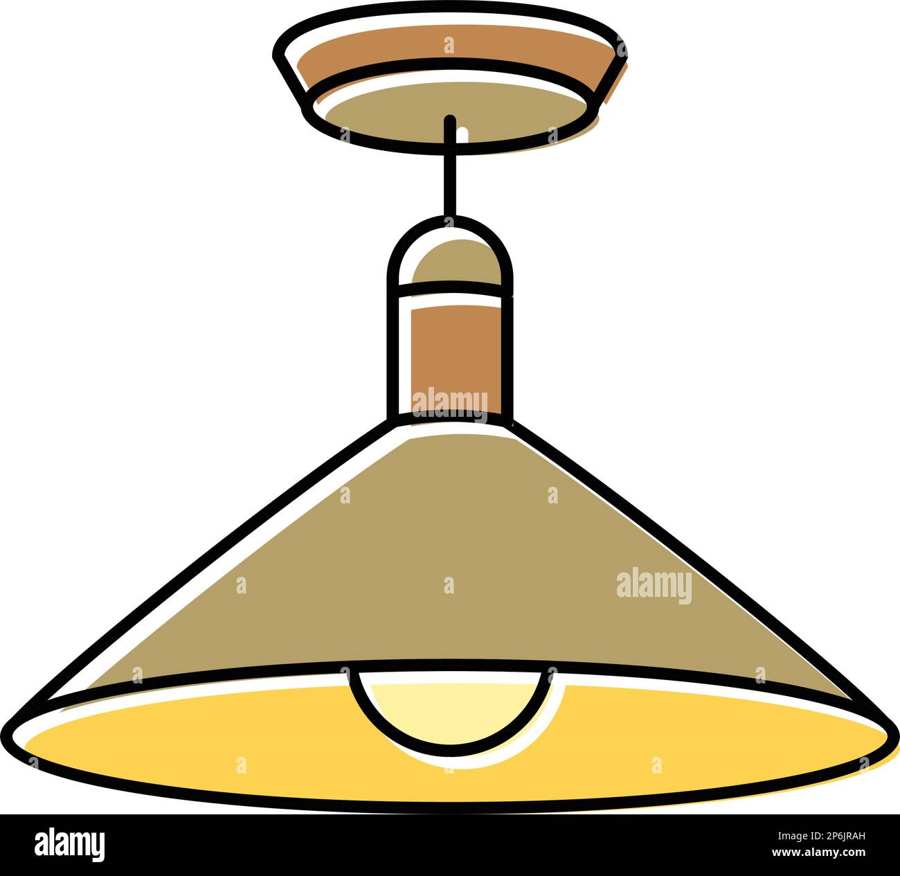 metal lamp ceiling color icon vector illustration Stock Vector Image ...