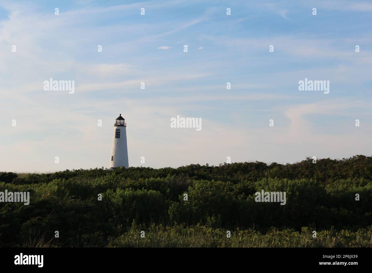 Great Point Lighthouse on Nantucket Island Massachusetts Stock Photo