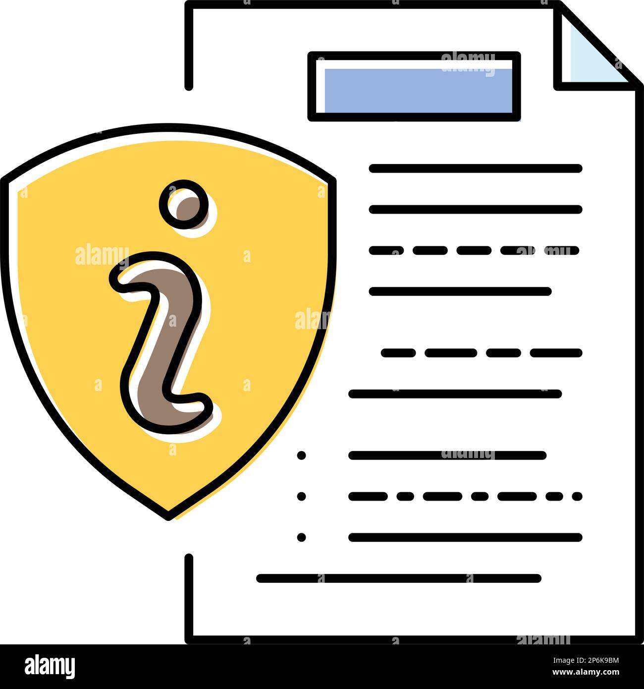information document color icon vector illustration Stock Vector Image ...