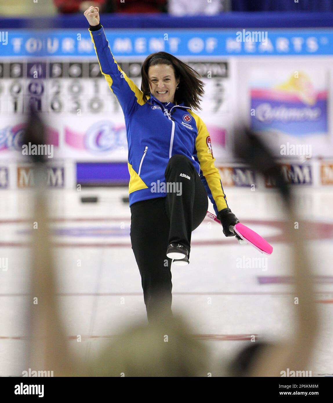 Alberta skip Heather Nedohin celebrates her curling team's goldmedal win over British Columbia Alberta skip Heather Nedohin celebrates her curling team's goldmedal win over British Columbia