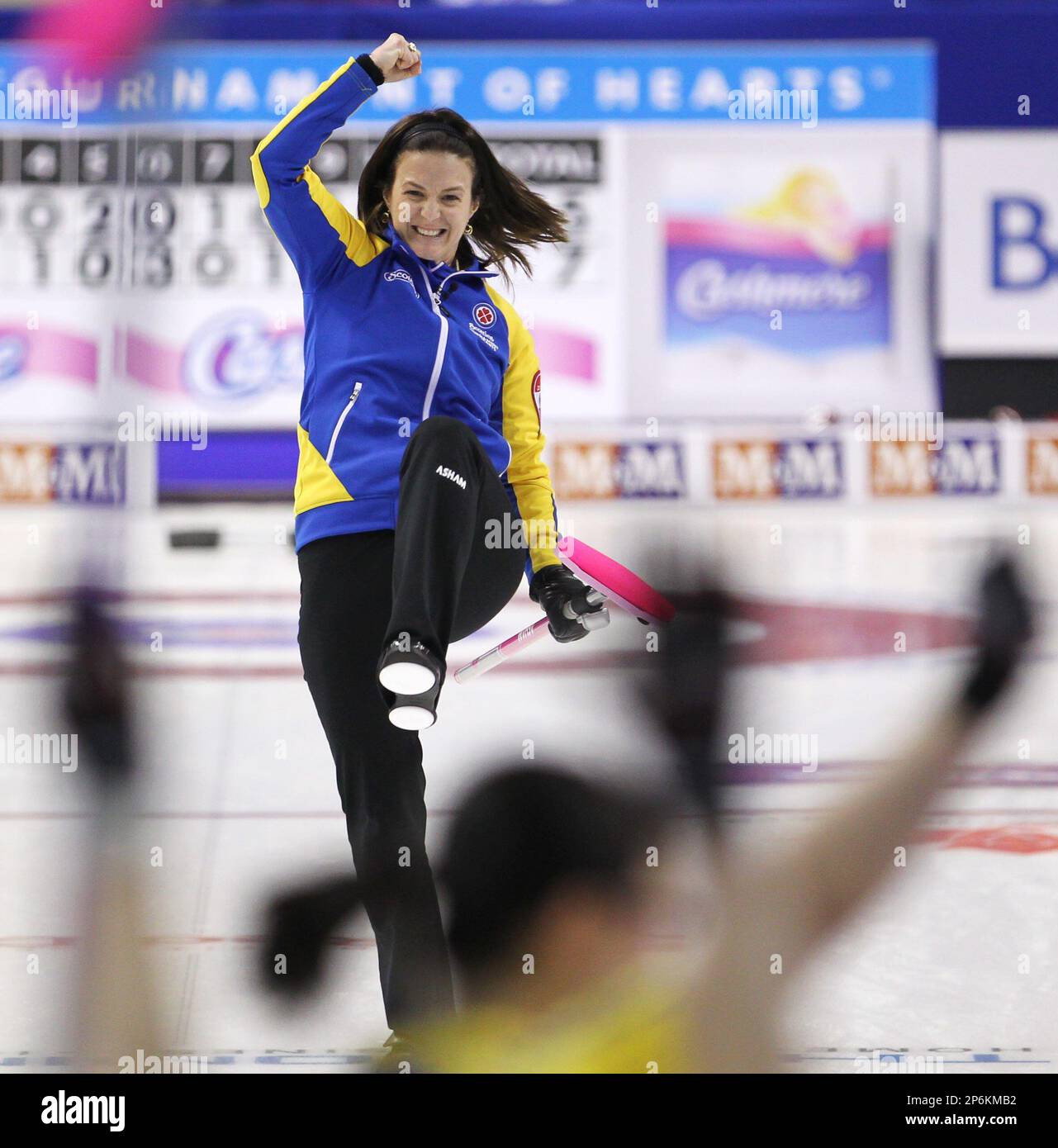 Alberta skip Heather Nedohin celebrates her curling team's goldmedal win over British Columbia Alberta skip Heather Nedohin celebrates her curling team's goldmedal win over British Columbia