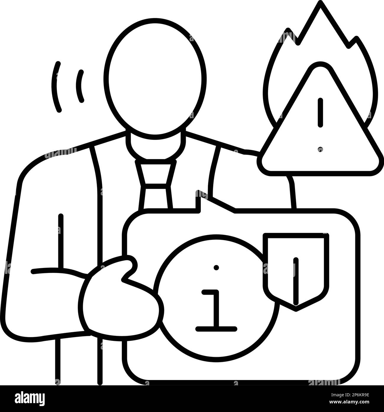 management misconduct organizational crisis line icon vector