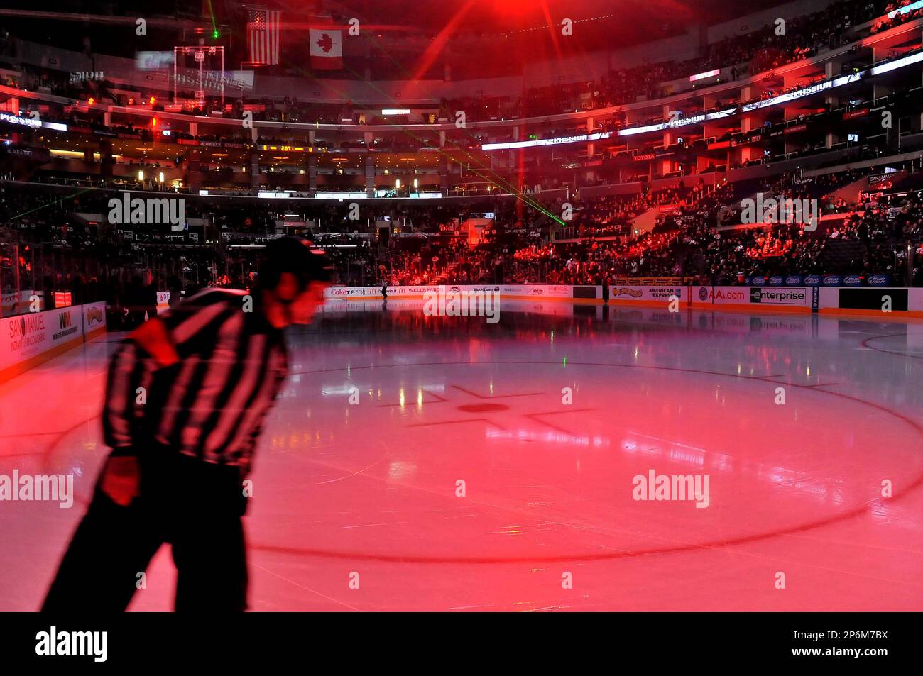 February 16, 2012 Los Angeles, CA.Staples Center Ice Rink before the