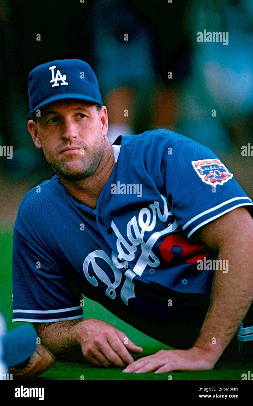 Marquis Grissom of the Atlanta Braves at Dodger Stadium in Los  Angeles,California during the 1996 season. (Larry Goren/Four Seam Images  via AP Images Stock Photo - Alamy