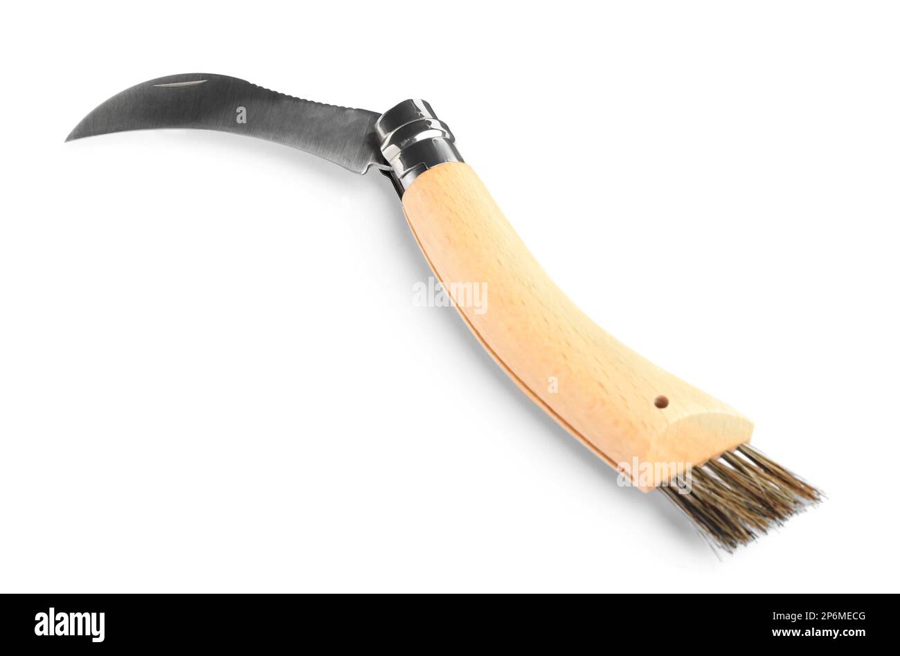 Swedish Knife MORA Mushroom Picking Stainless Steel real Horsehair Brush Red