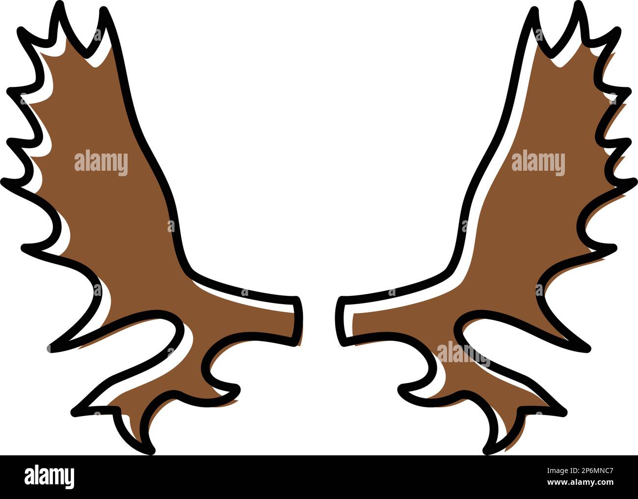 moose horn animal color icon vector illustration Stock Vector Image