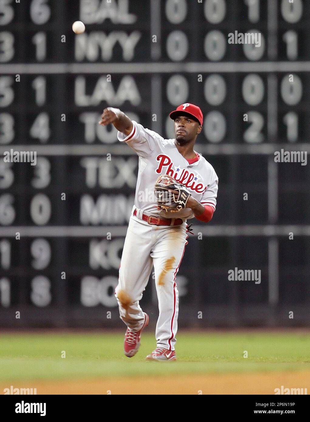 Philadelphia Phillies SS Jimmy Rollins on Thursday May 22nd at Minute Maid  Park in Houston, Texas. (Andrew Woolley/Four Seam Images via AP Images  Stock Photo - Alamy
