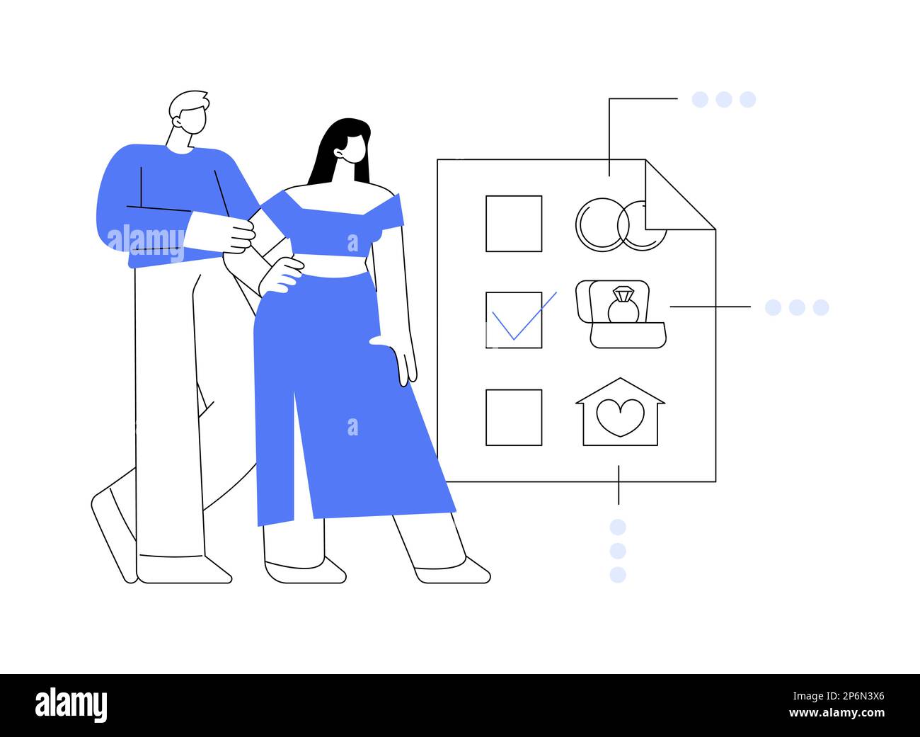 Relationship status abstract concept vector illustration Stock Vector