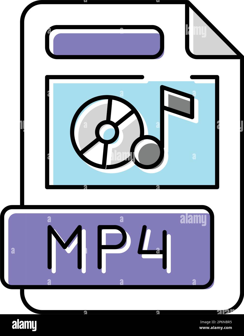 mp4 file format document color icon vector illustration Stock Vector ...