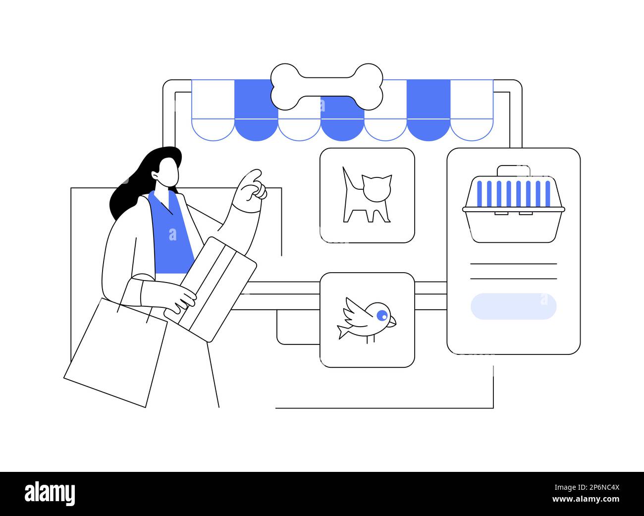 Animals shop abstract concept vector illustration Stock Vector Image