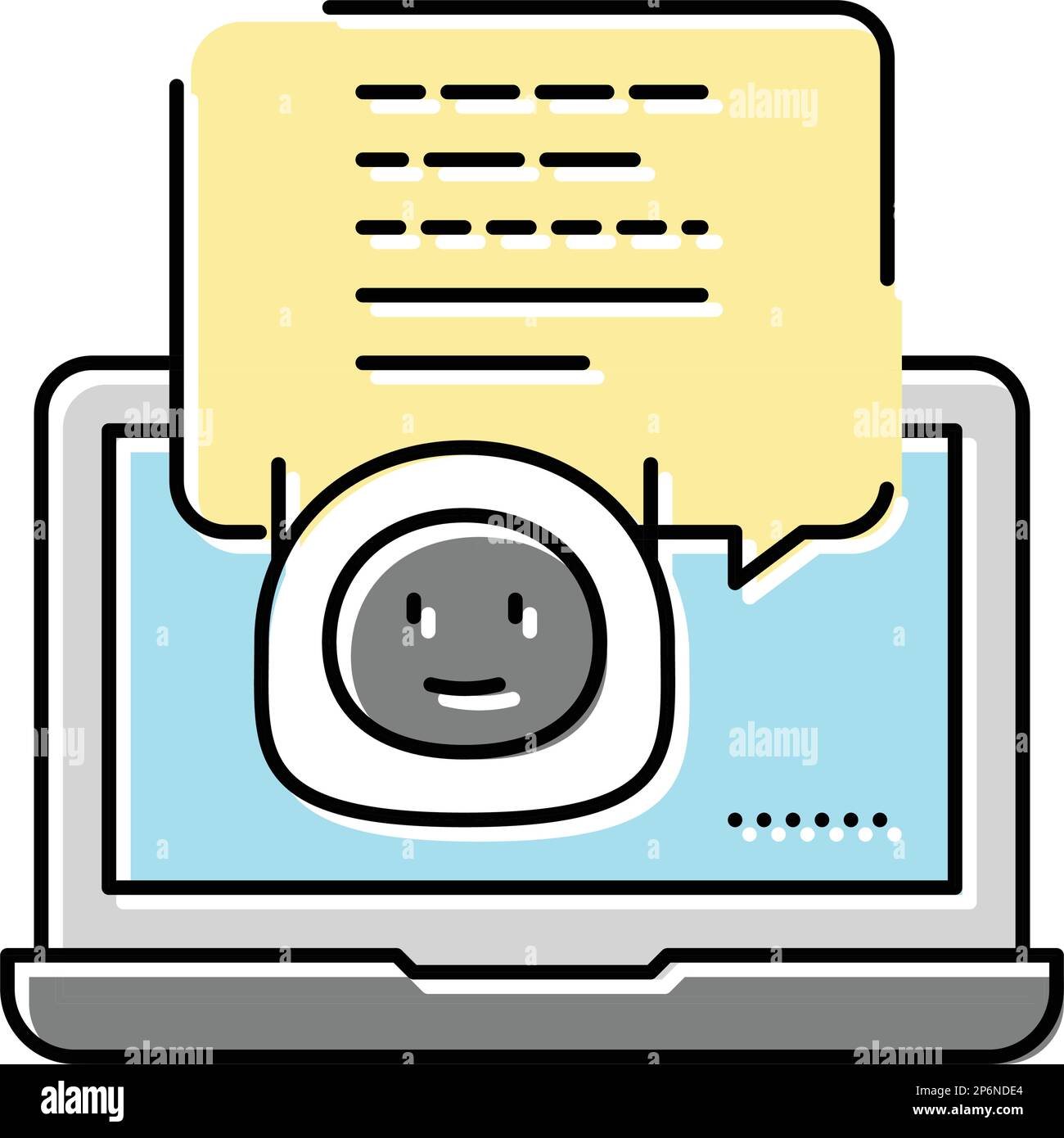 digital chat bot color icon vector illustration Stock Vector Image ...