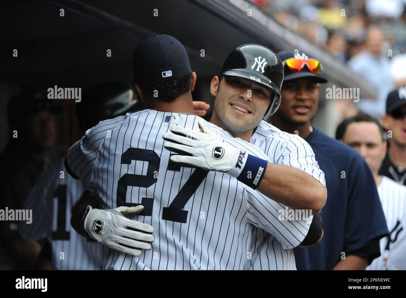 New York Yankees DH Jesus Montero 63 hits his first major league home