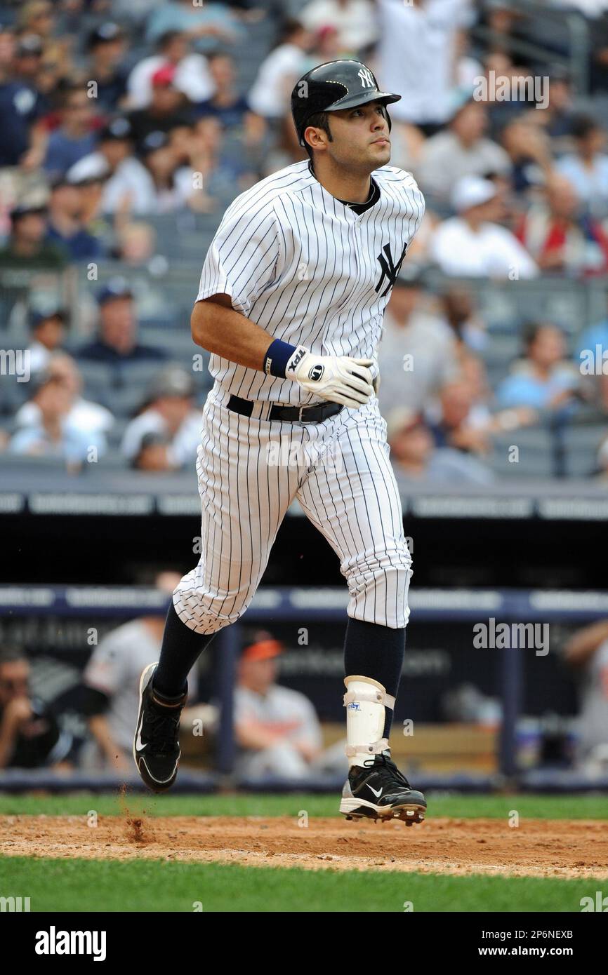 New York Yankees DH Jesus Montero 63 hits his first major league home