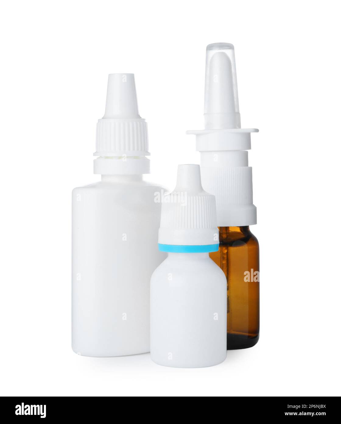 Many different nasal sprays on white background Stock Photo Alamy