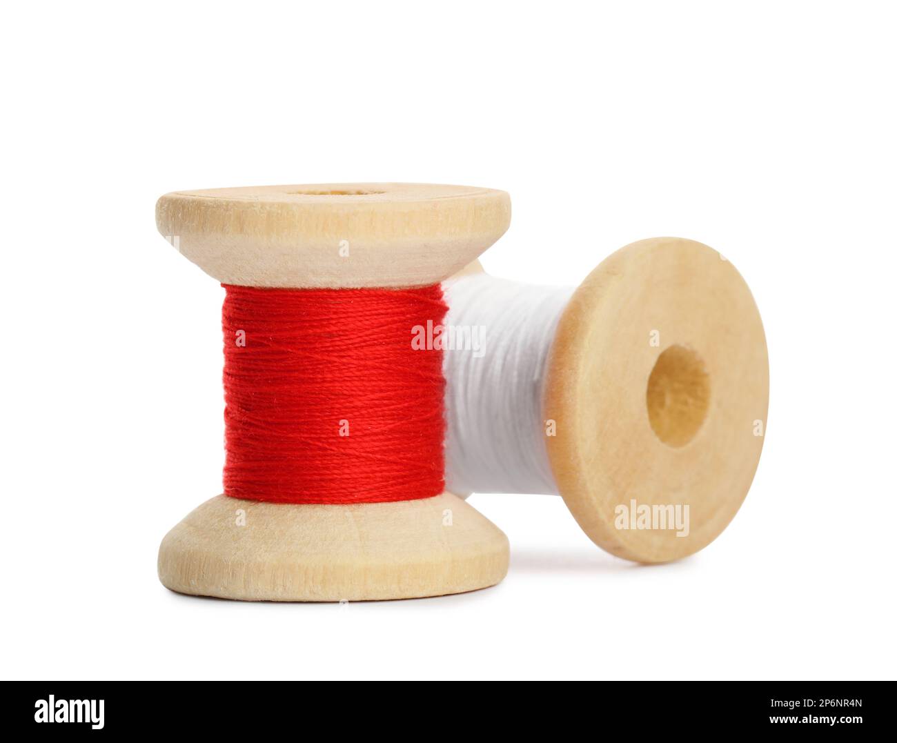 Different colorful sewing threads on white background Stock Photo - Alamy
