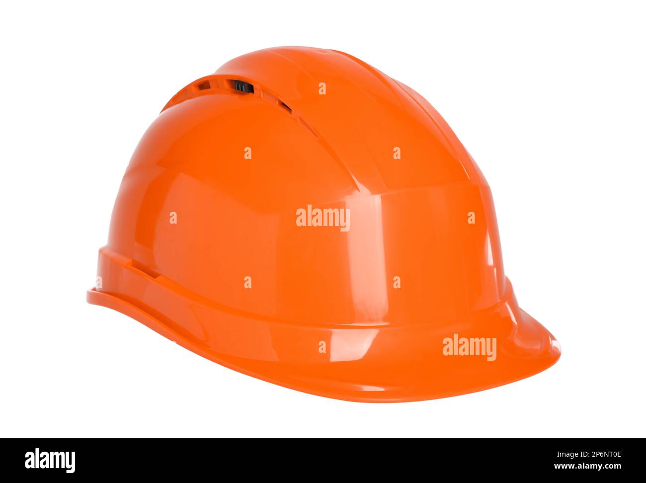 Orange hard hat isolated on white. Safety equipment Stock Photo Alamy