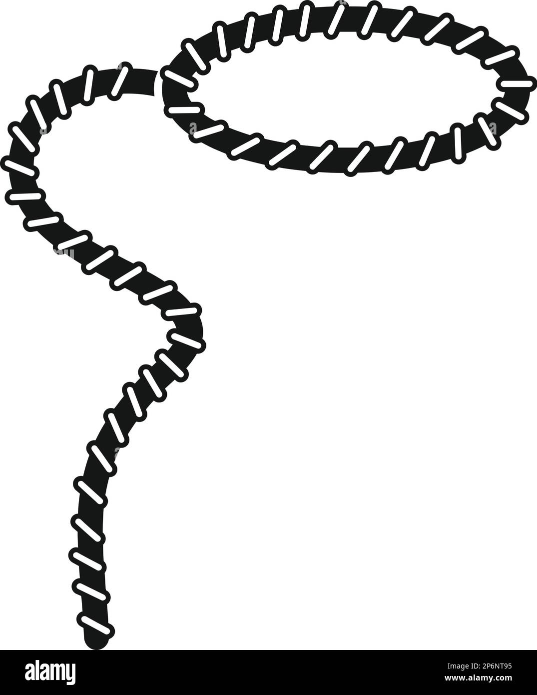 Lasso knot icon simple vector. String rodeo. Western frame Stock