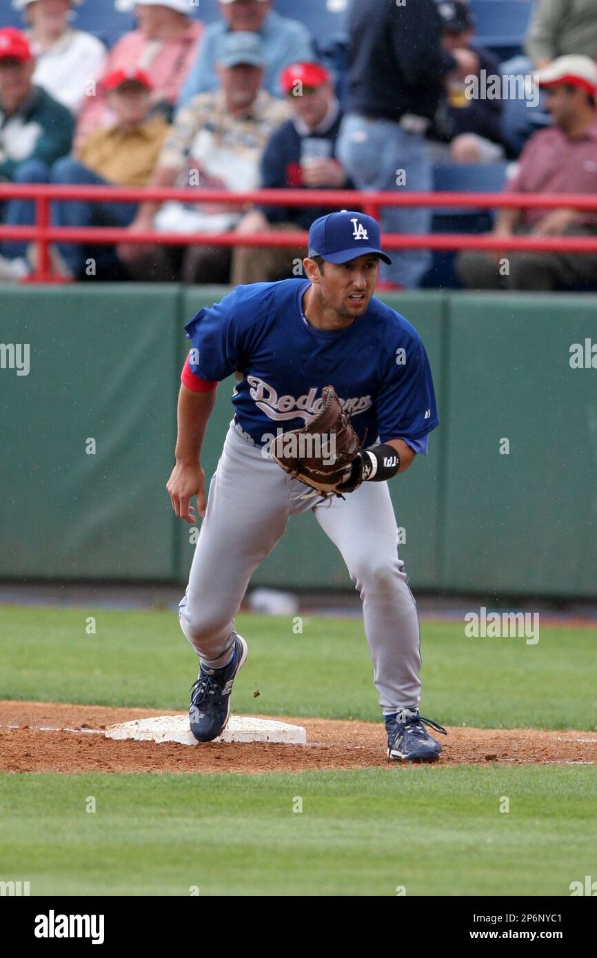 Los Angeles Dodgers Luis Gonzalez waits for turn in batting cage prior to  his game at Coors Field in Denver on July 26, 2007. (UPI Photo/Gary C.  Caskey Stock Photo - Alamy