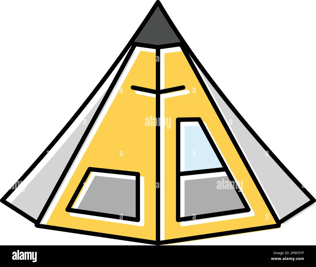vacation tent color icon vector illustration Stock Vector Image & Art ...
