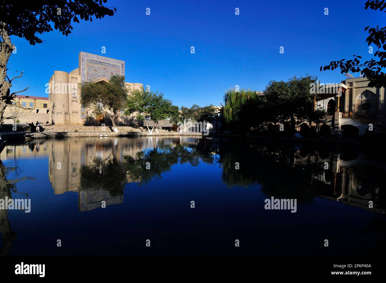 The Nodir Devonbegi Madrasah and the DivanBeghi pond in the heart of