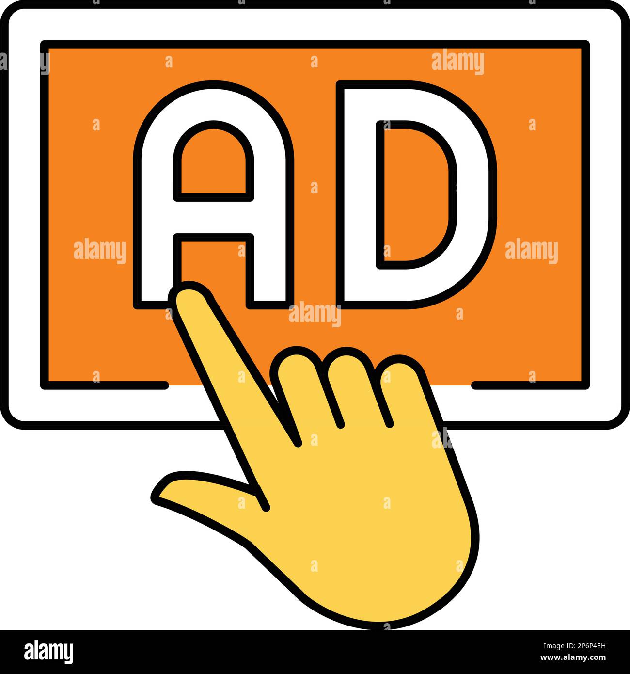 click advertising color icon vector illustration Stock Vector Image ...