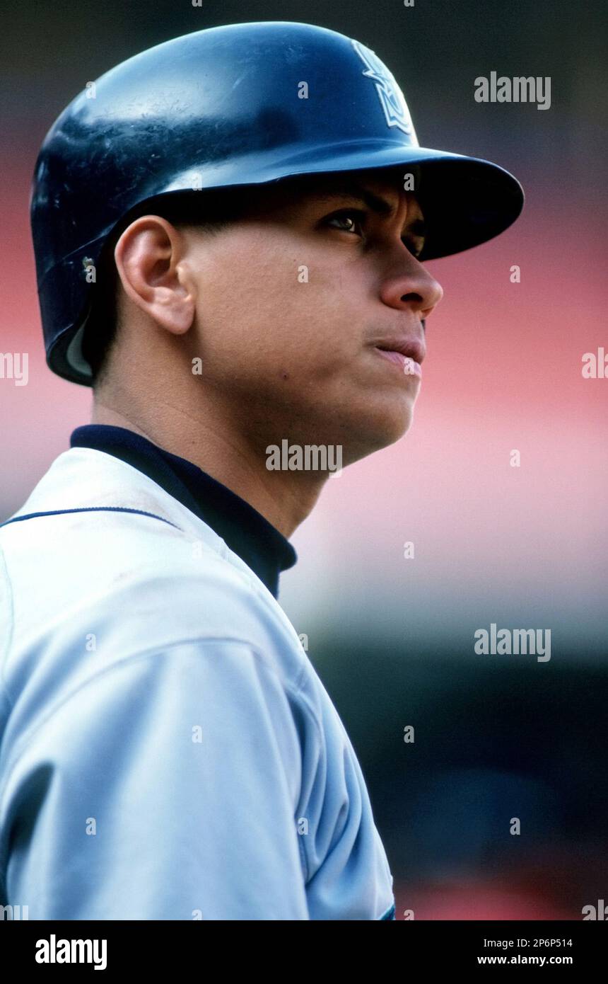 Alex Rodriguez of the Seattle Mariners at Anaheim Stadium in