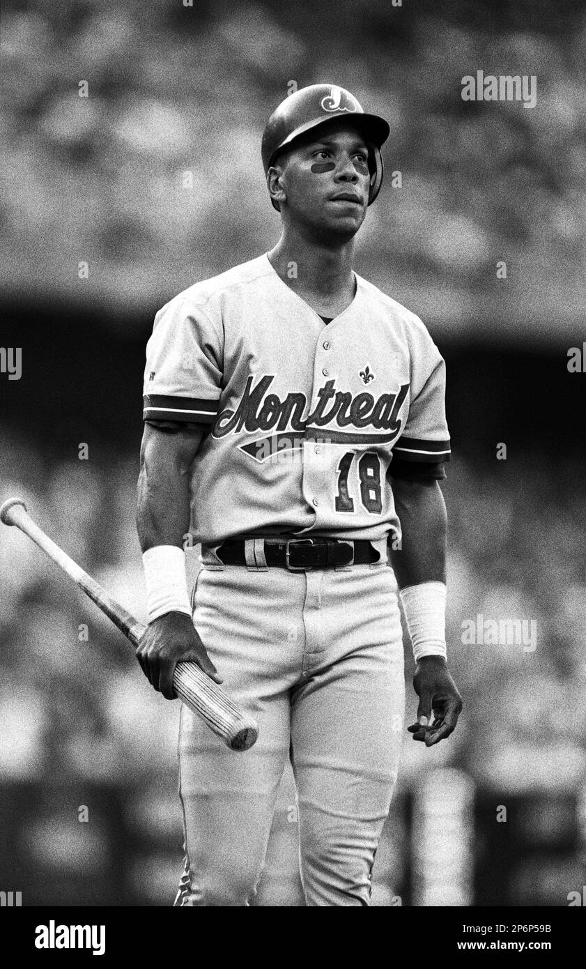 Moises Alou of the Montreal Expos at Dodger Stadium in Los Angeles