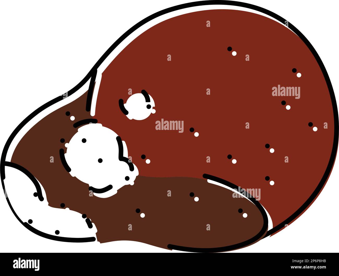 avocados rotten food color icon vector illustration Stock Vector Image