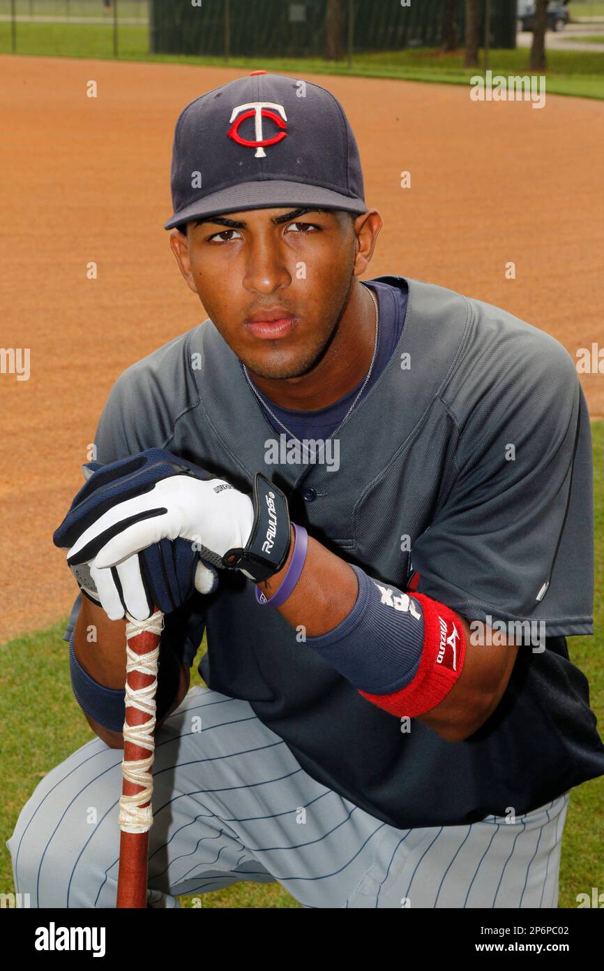 Minnesota Twins Eddie Rosario poses for a portrait at the Twins spring  training complex in Fort Myers, FL. August 26, 2010.( AP Photo/Tom DiPace  Stock Photo - Alamy