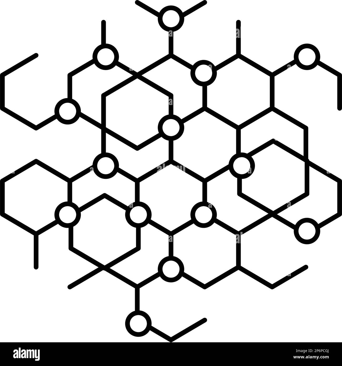 technology molecular structure line icon vector illustration Stock ...