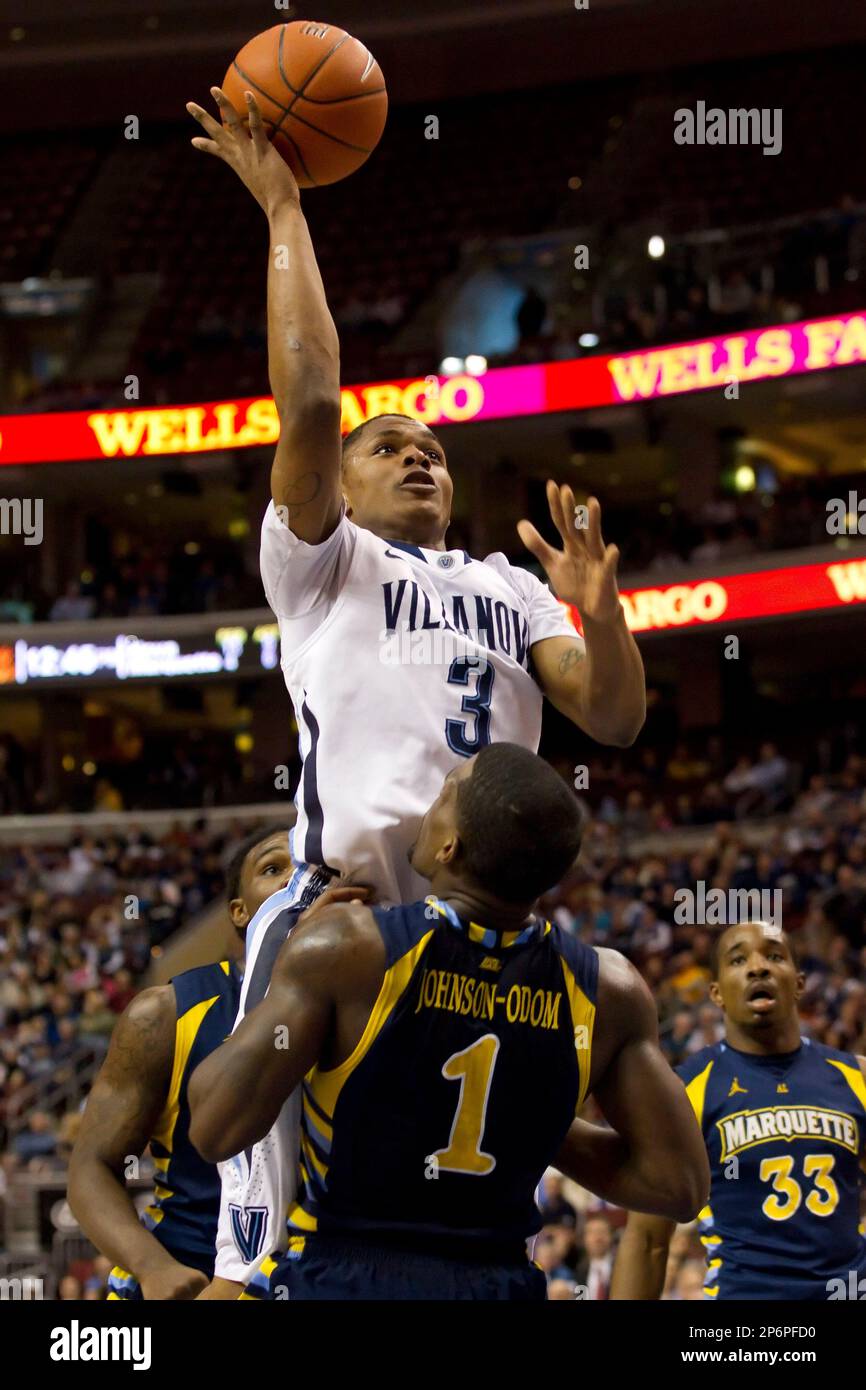January 28, 2012 Villanova Wildcats guard Tyrone Johnson (3) puts the