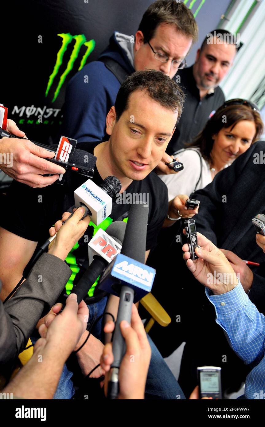 Kyle Busch at the Monster Energy Drink sponsorship announcement at Kyle
