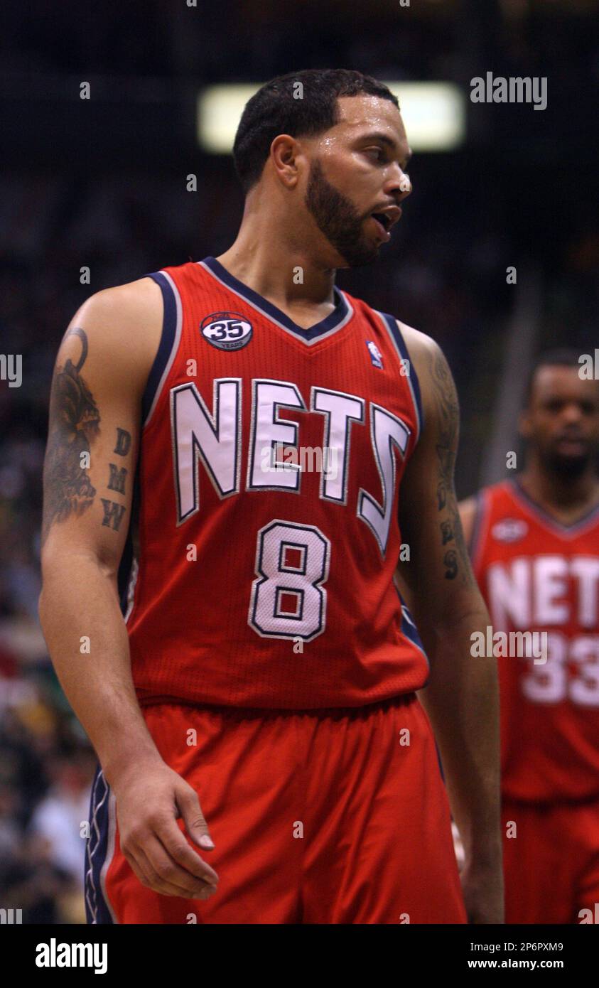 New Jersey Nets player Deron Williams during the first half against the  Utah Jazz at EnergySolutions Arena in Salt Lake City on Saturday. (AP  Photo/The Salt Lake Tribune/Kim Raff Stock Photo -