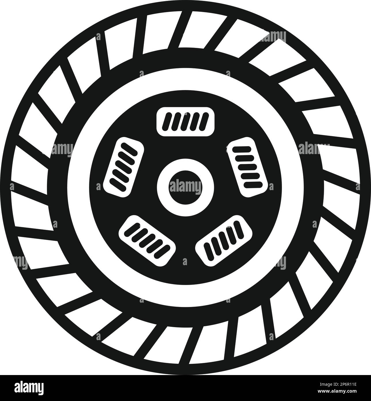 Clutch equipment icon simple vector. Car disk. Machine system Stock ...