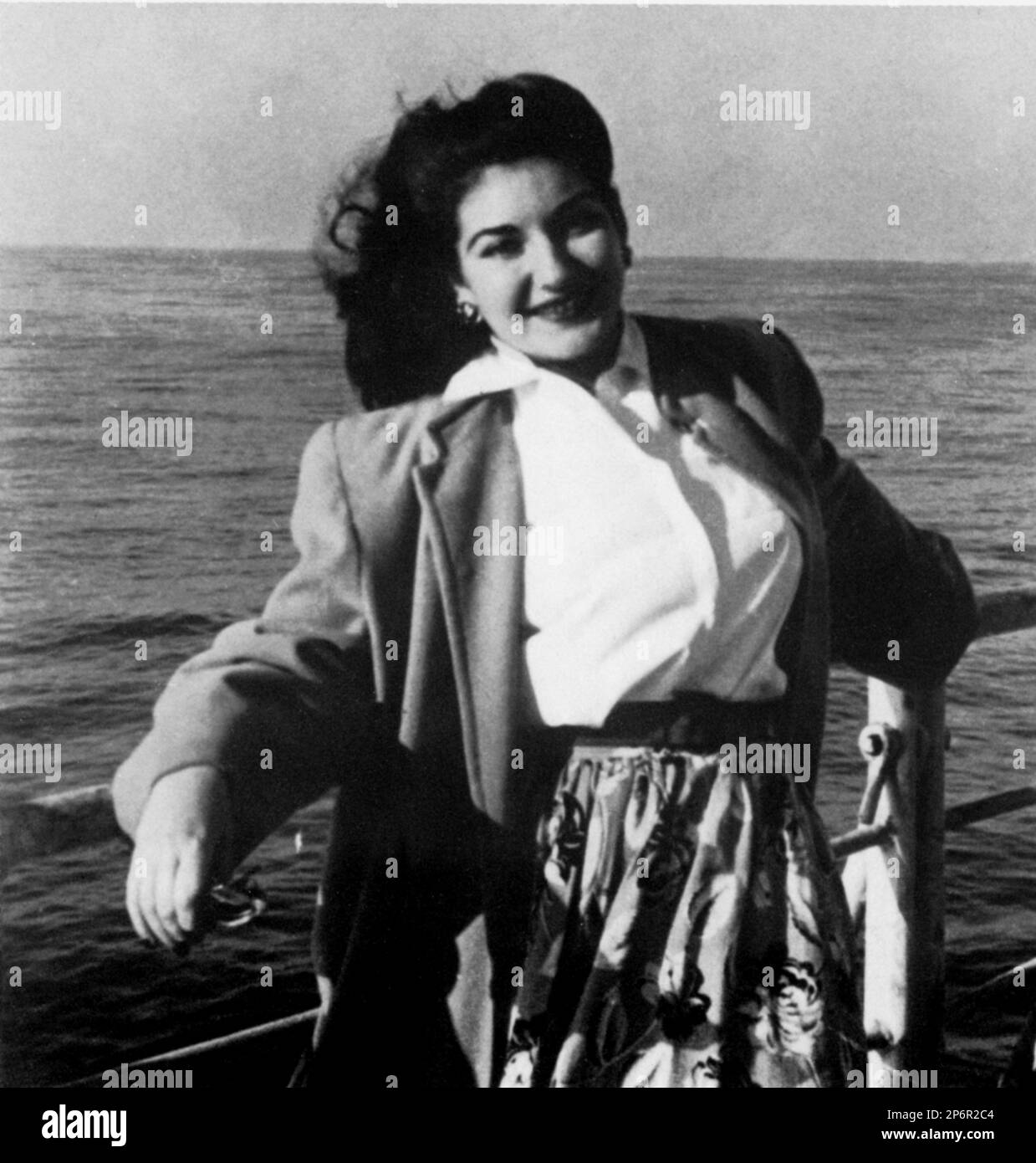 1947 , June , Ocean Atlantic : The celebrated Opera soprano singer ...