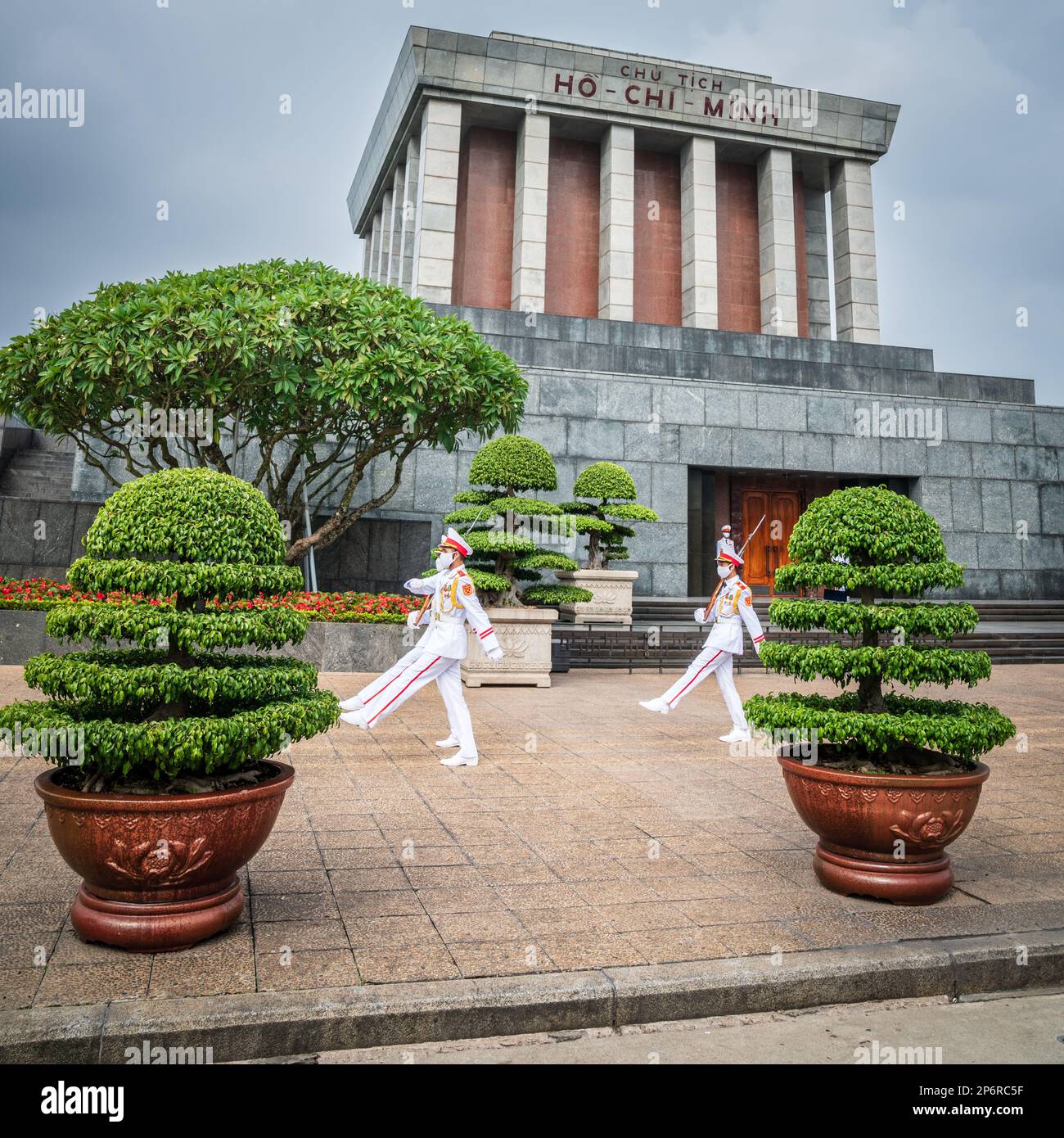 Hanoi, Vietnam, November 13, 2022: Change of guard at the Ho Chi Minh mausoleum in Hanoi, Vietnam Stock Photo