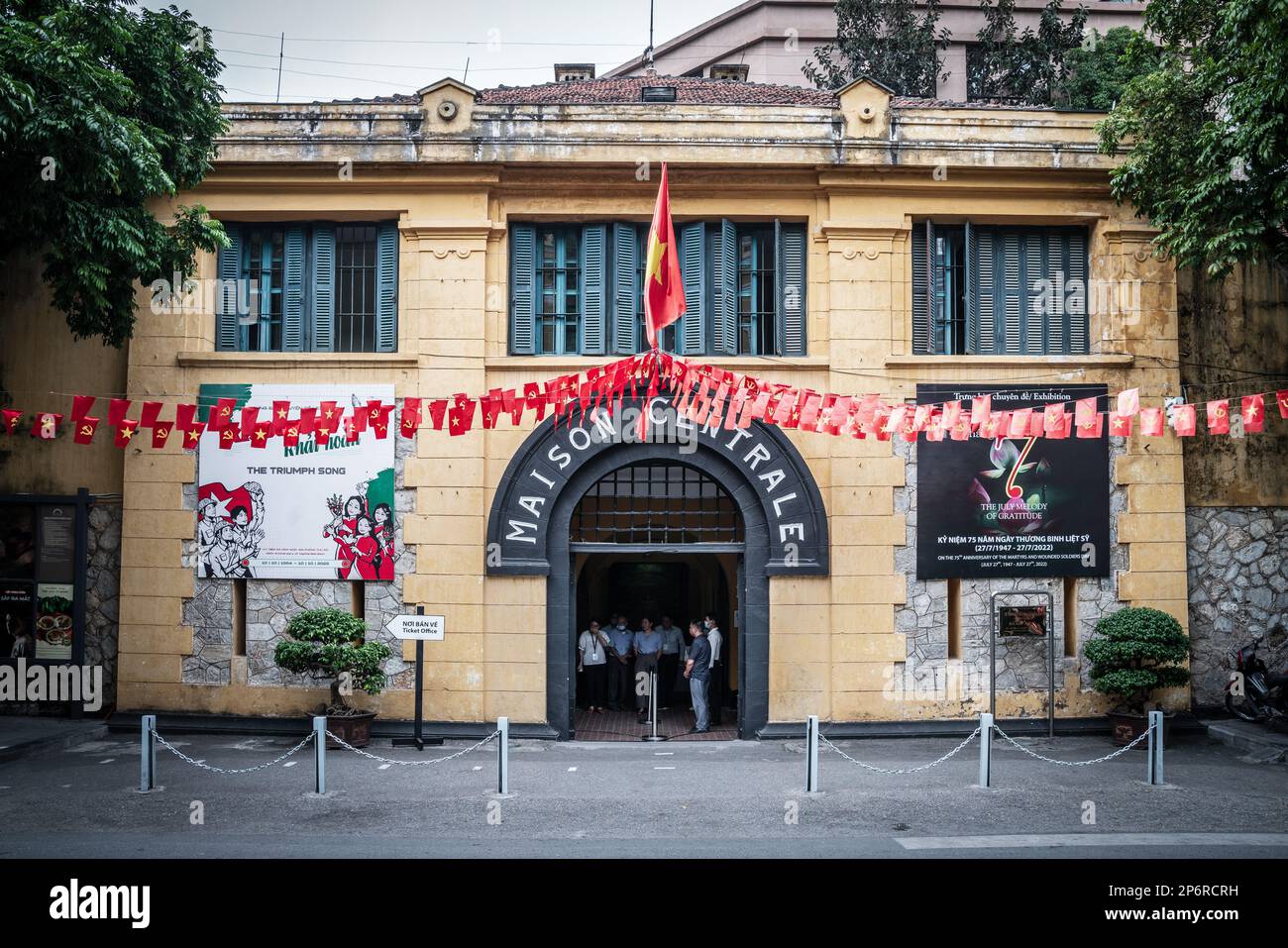 Hanoi, Vietnam, November 15, 2022: Hoa Lo Prison - an infamous prison built by French colonists where American POW were kept during vietnam war Stock Photo