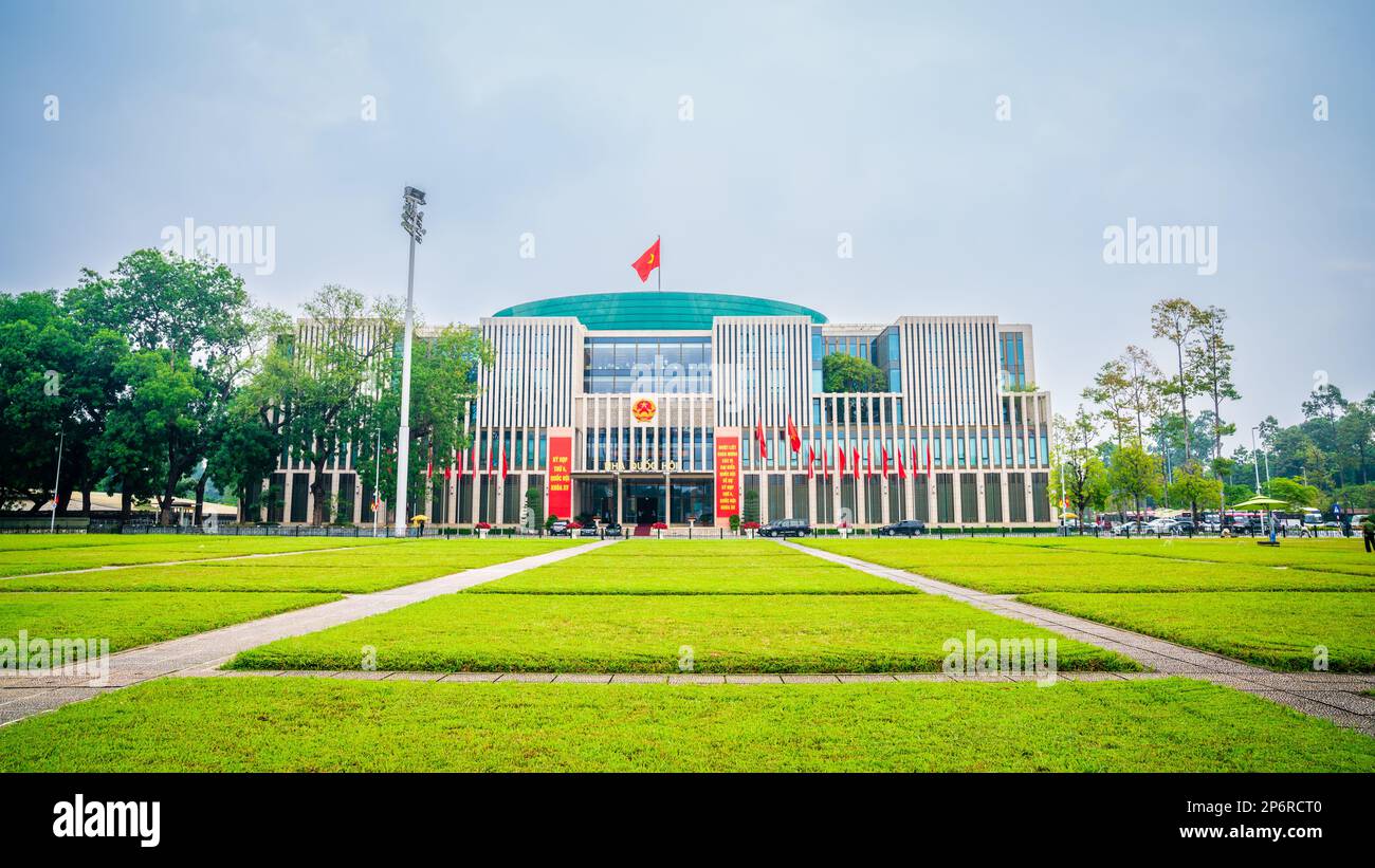 Hanoi, Vietnam, November 13, 2022: National Assembly Bulding of Vietnam housing Vietnamese parliament in the center of Hanoi. Stock Photo