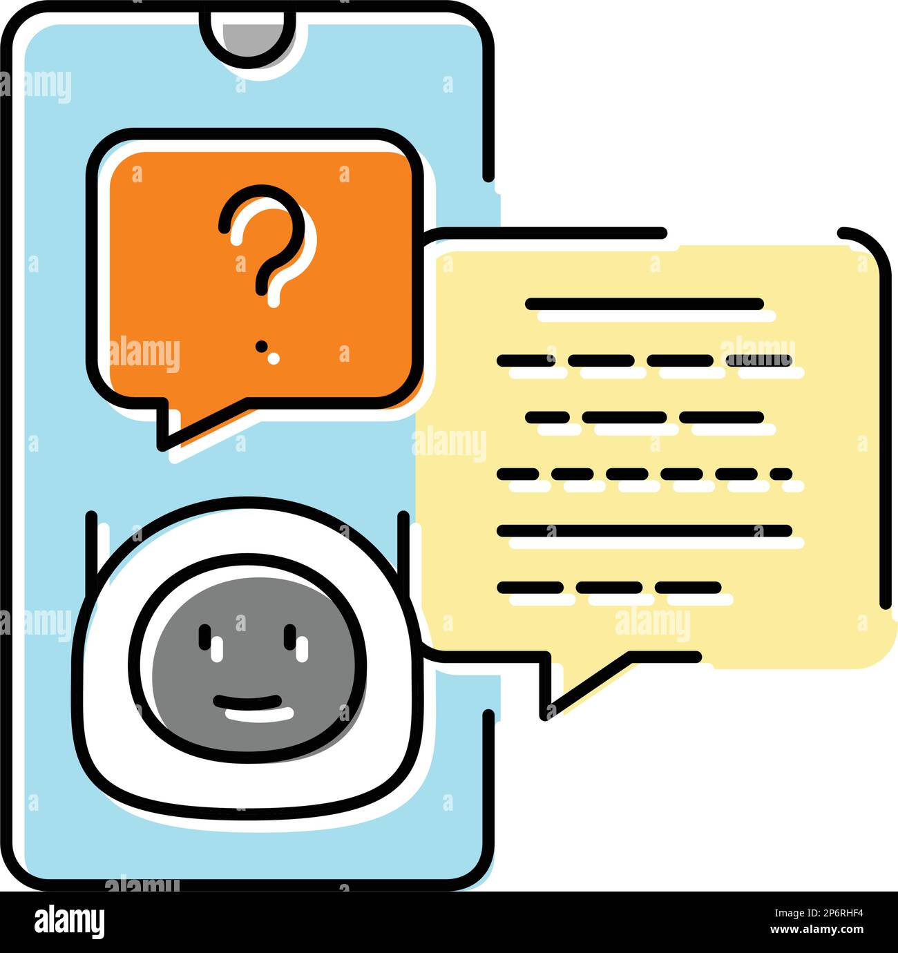 support chat bot color icon vector illustration Stock Vector Image ...