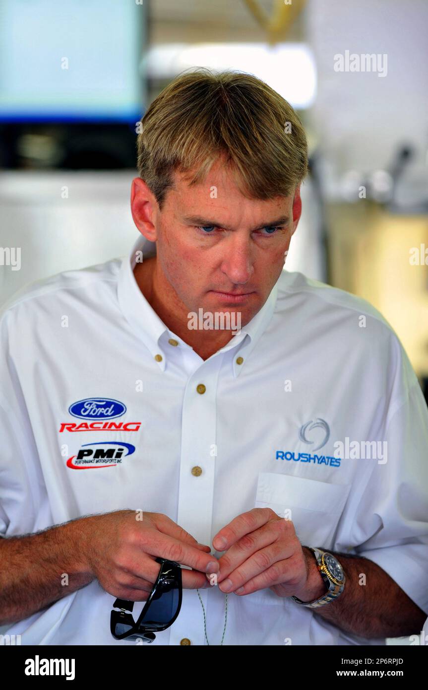 Doug Yates, head engine builder for Roush Yates Engines during practice