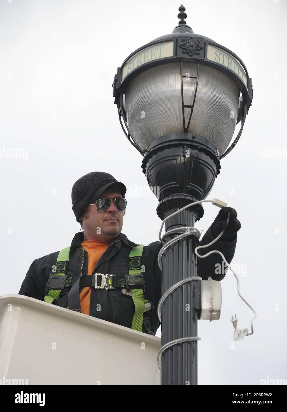 Phillipsburg Public Works employee Michael Bess, of Phillipsburg, works